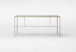 Million - Mies Stehtisch - graues Linoleum/Eiche - Gestell hellgrau - indoor