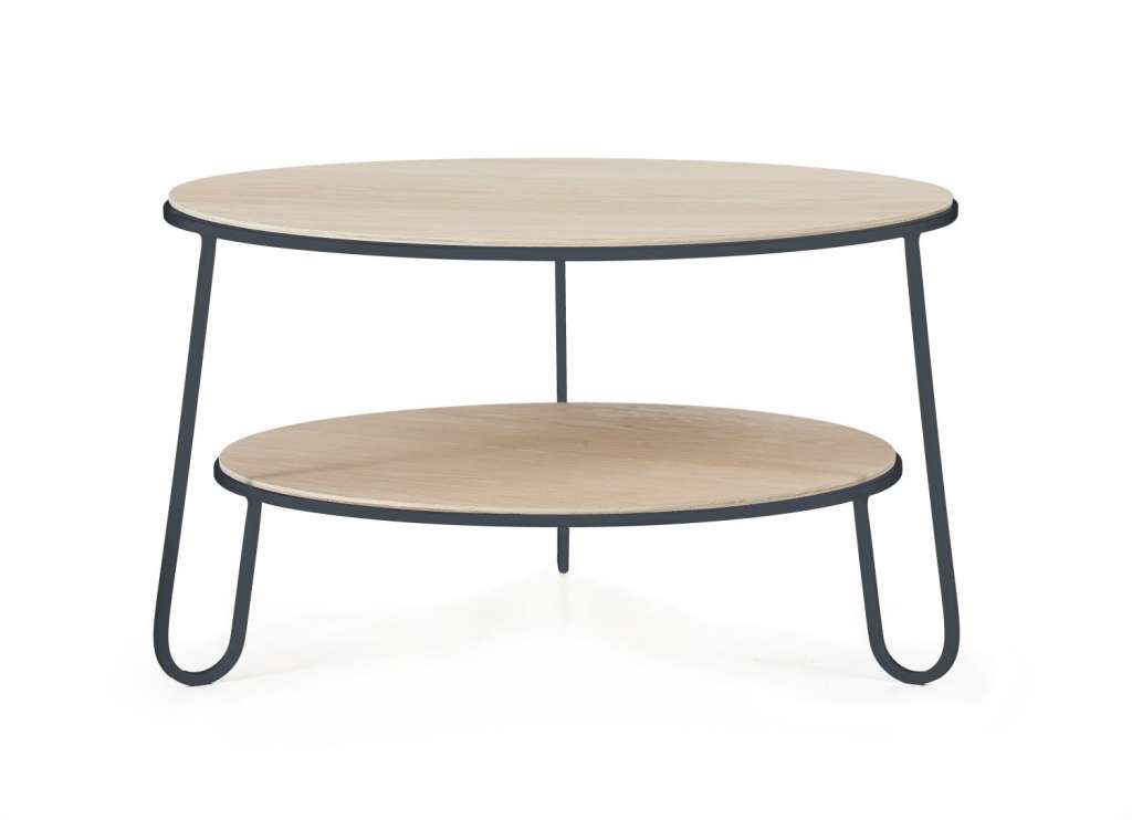 Harto - Eugenie Couchtisch - Eiche - 70 cm - schiefergrau - indoor