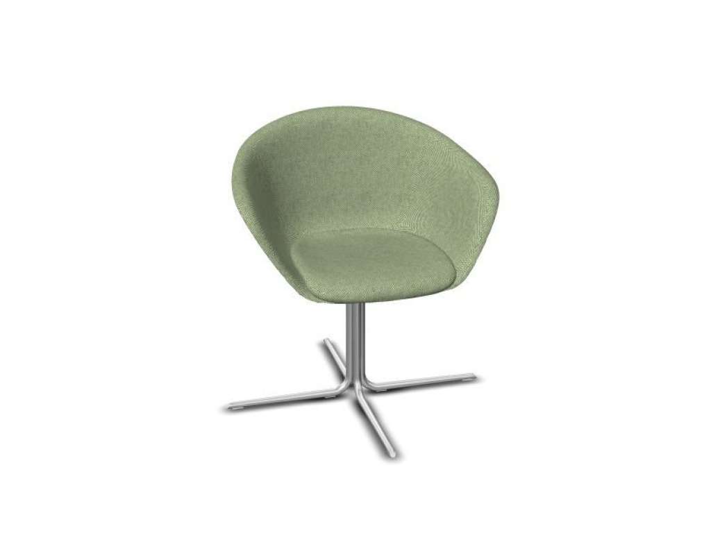 Arper - Duna Drehstuhl - grün/weiß - Stoff Field 932 - indoor