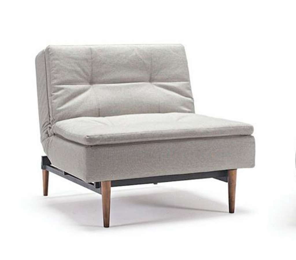 Innovation - Dublexo Sessel - Dess. 527 natur - Beine Chrom, Gestell schwarz - indoor