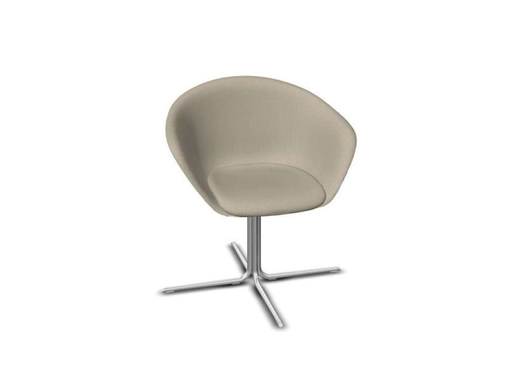 Arper - Duna Drehstuhl - grau - Stoff Remix 2 233 - indoor