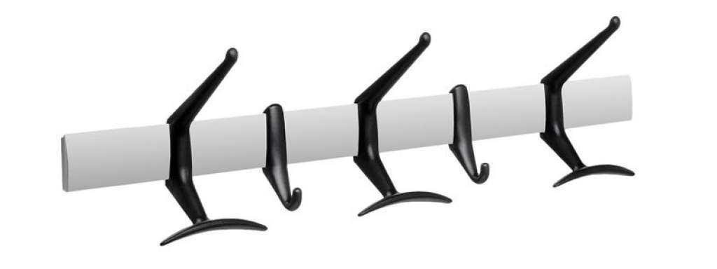 Kartell - Hanger Wandgarderobe - 60 cm - schwarz - indoor