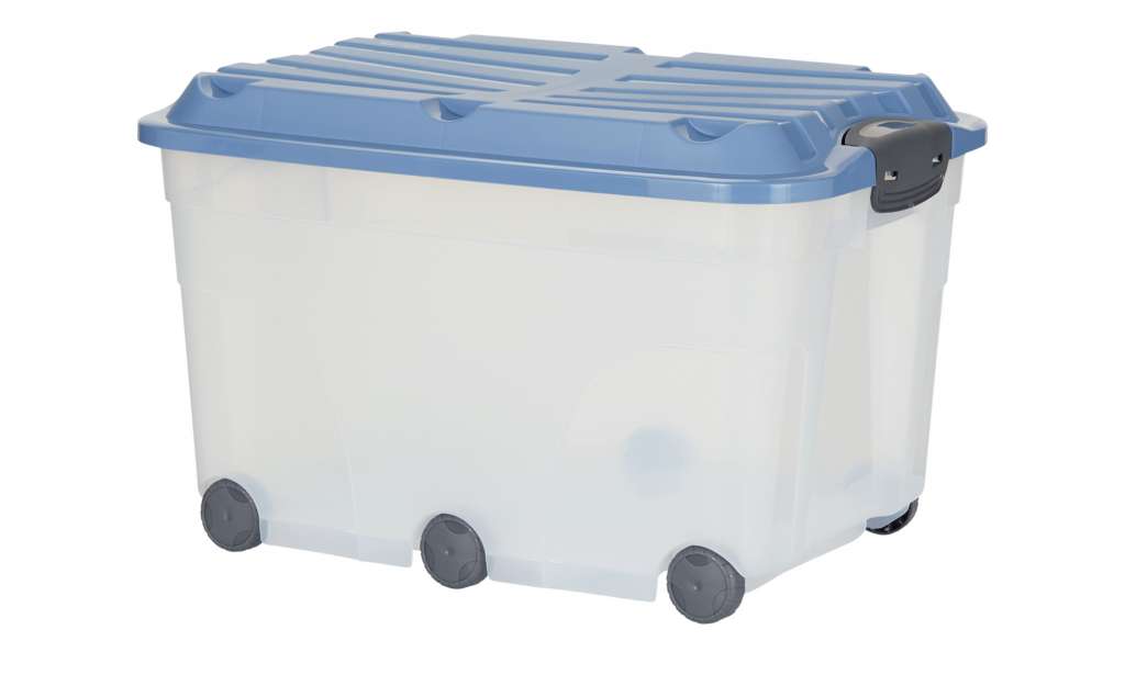 Rollbox mit Deckel  Aufbewahrungsbox ¦ blau ¦ Kunststoff ¦ Maße (cm): B: 40 H: 37 Aufbewahrung > Aufbewahrungsboxen > sonstige Aufbewahrungsmittel - Höffner