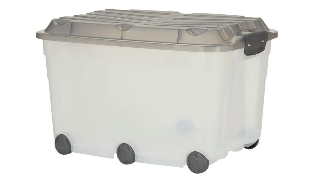 Rollbox mit Deckel  Aufbewahrungsbox ¦ grau ¦ Kunststoff ¦ Maße (cm): B: 40 H: 37 Aufbewahrung > Aufbewahrungsboxen > sonstige Aufbewahrungsmittel - Höffner