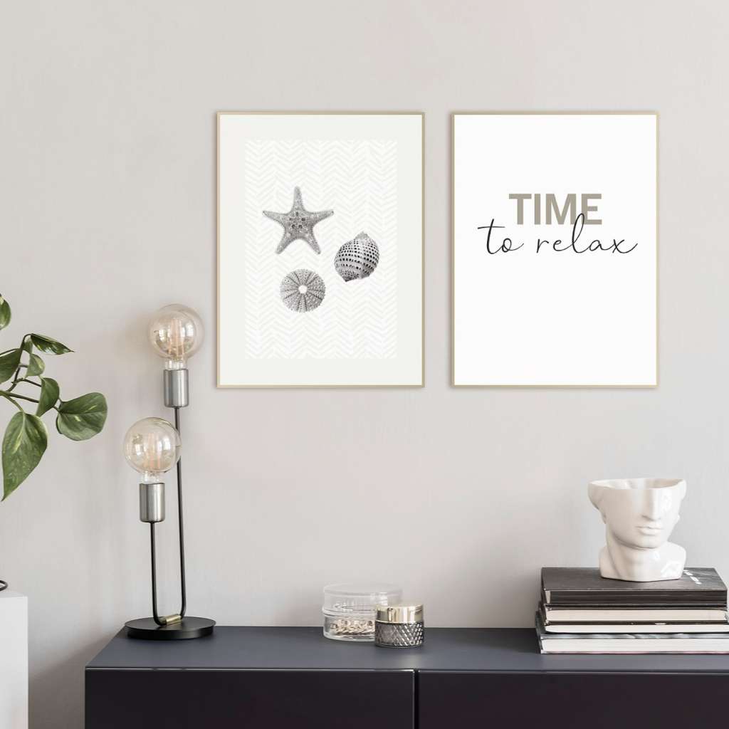 home24 Bildset Relaxe am Strand (2-teilig)