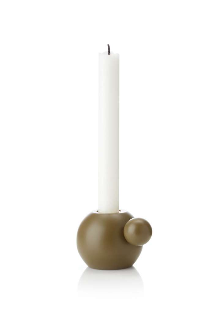 applicata - RoundNRound - Kerzenhalter - olive green - indoor