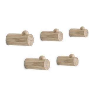 applicata - Hang Hooks - Kleiderhaken  - oak - 5er Set - indoor