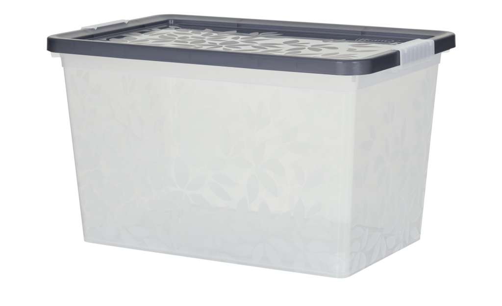 Aufbewahrungsbox mit Deckel  Yasmin ¦ grau ¦ Kunststoff ¦ Maße (cm): B: 59 H: 35 T: 39 Aufbewahrung > Aufbewahrungsboxen > sonstige Aufbewahrungsmittel - Höffner
