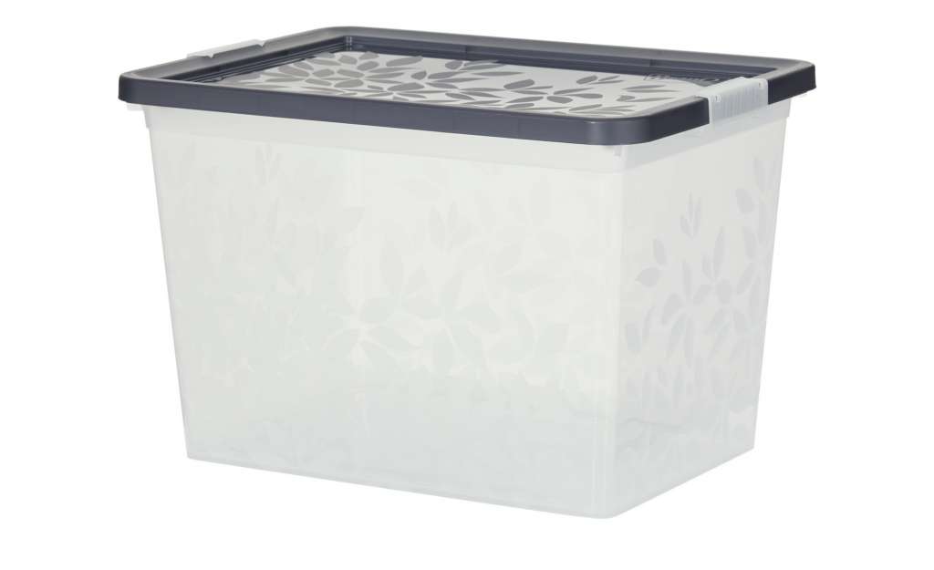 Aufbewahrungsbox mit Deckel  Yasmin ¦ grau ¦ Kunststoff ¦ Maße (cm): B: 45,5 H: 30 T: 33,5 Aufbewahrung > Aufbewahrungsboxen > sonstige Aufbewahrungsmittel - Höffner