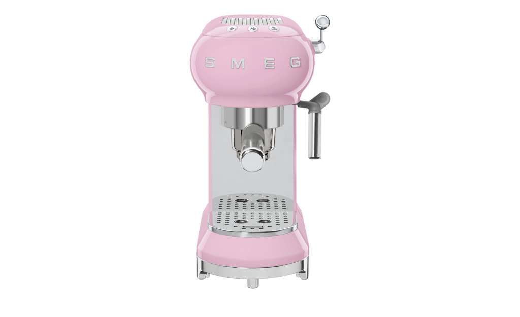 smeg Espresso-Maschine  ECF01PKEU ¦ rosa/pink ¦ Metall, Edelstahl, Kunststoff ¦ Maße (cm): B: 14,9 H: 30,3 T: 33 Elektrokleingeräte > Kaffee & Espressomaschinen - Höffner