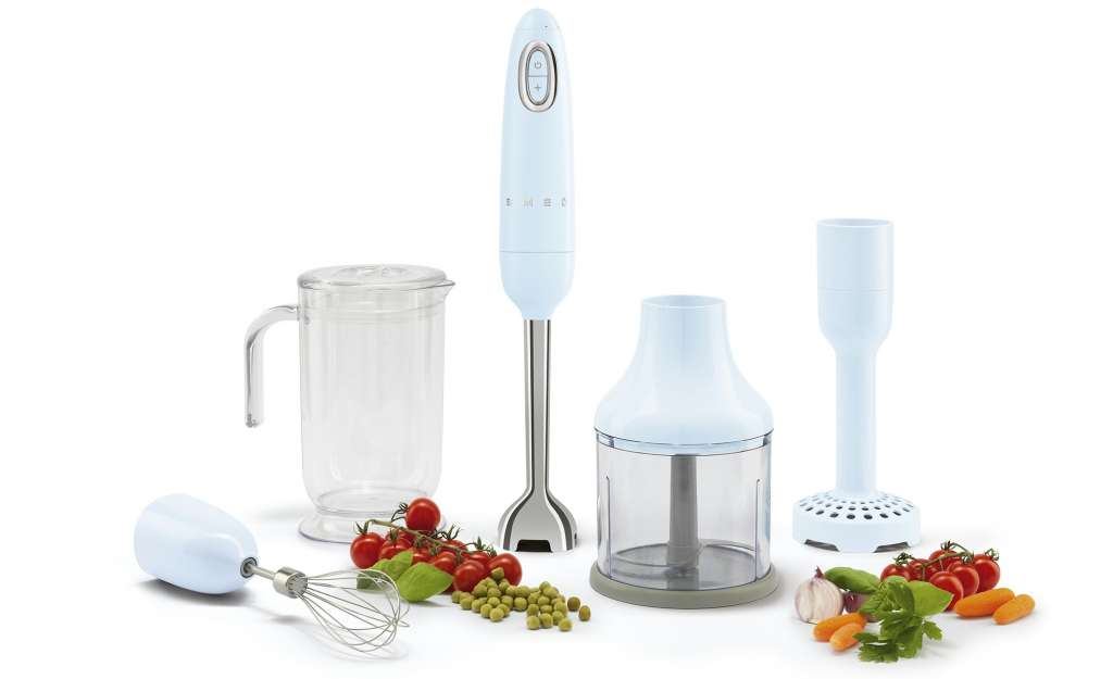smeg Stabmixer-Set  HBF02PBEU ¦ blau ¦ Edelstahl, Kunststoff ¦ Maße (cm): B: 6,5 H: 41,4 T: 6,5 Elektrokleingeräte > Mixen, Zerkleinern & Entsaften - Höffner