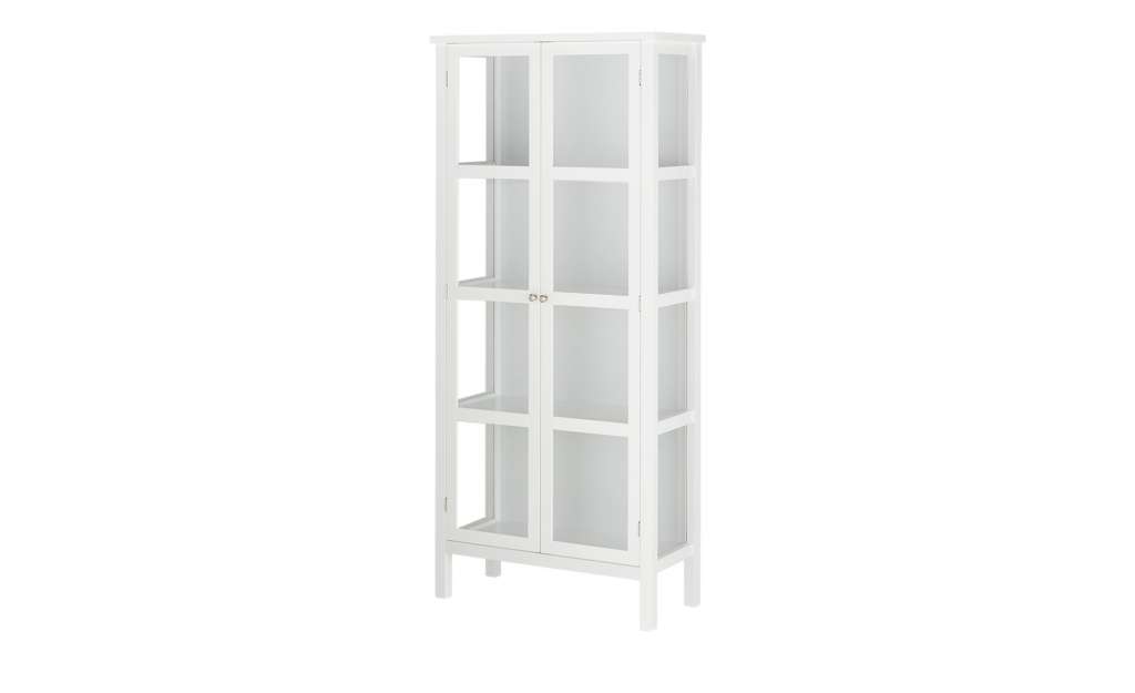 Vitrine  Agosta ¦ weiß ¦ Maße (cm): B: 80 H: 180 T: 35,5 Kommoden & Sideboards > Vitrinen - Höffner