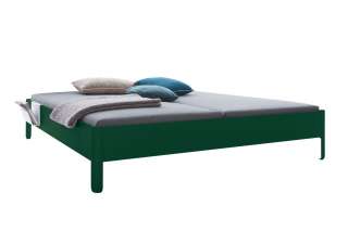 Müller Möbelwerkstätten - Nait Doppelbett - Moselgrün - 160 x 200 - ohne Kopfteil - indoor