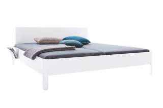 Müller Möbelwerkstätten - Nait Doppelbett - Reinweiß - 180 x 210 - mit Kopfteil - indoor