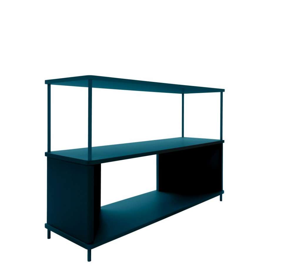 Müller Möbelwerkstätten - PAL Regal - 1 Erweiterungselemente - Sattblau - 120 cm - indoor