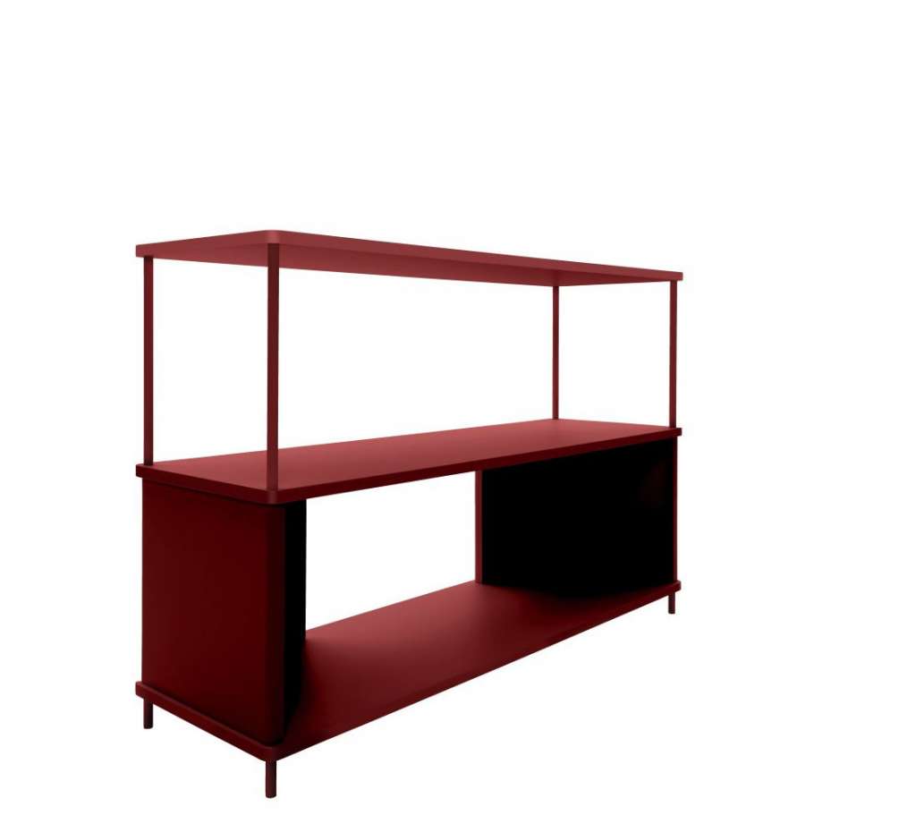 Müller Möbelwerkstätten - PAL Regal - 1 Erweiterungselemente - Karmesinrot - 120 cm - indoor