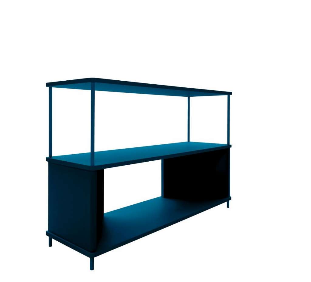 Müller Möbelwerkstätten - PAL Regal - 1 Erweiterungselemente - Kapitänsblau - 120 cm - indoor