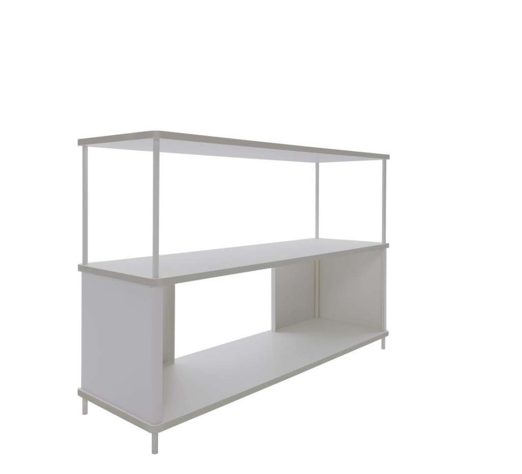Müller Möbelwerkstätten - PAL Regal - 1 Erweiterungselemente - Lichtgrau - 120 cm - indoor