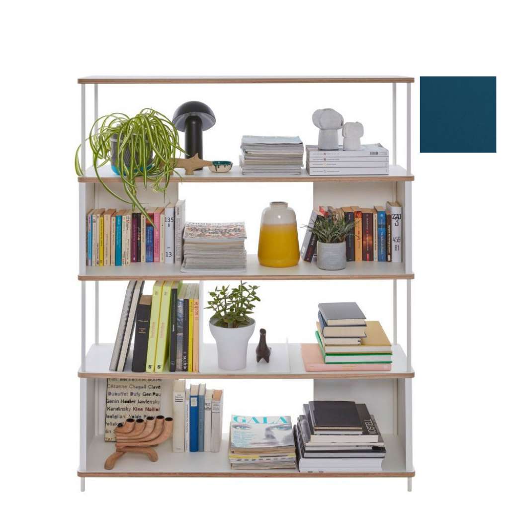 Müller Möbelwerkstätten - PAL Regal - 3 Erweiterungselemente - Sattblau - 120 cm - indoor