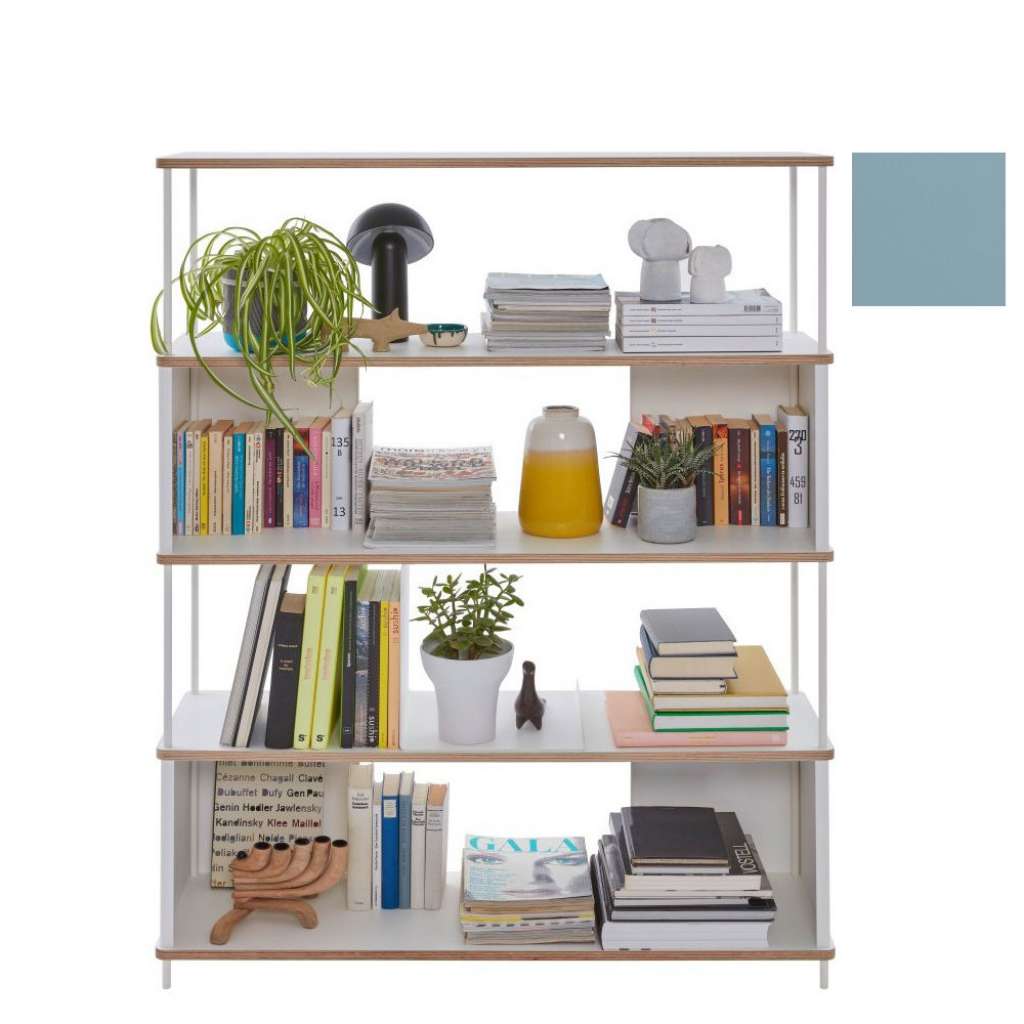 Müller Möbelwerkstätten - PAL Regal - 3 Erweiterungselemente - Silbertannenblau - 120 cm - indoor