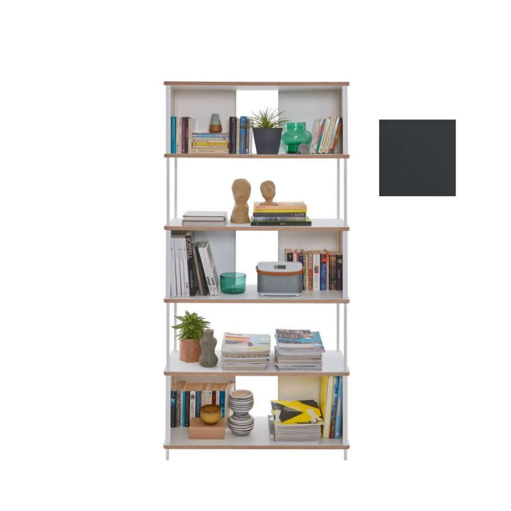 Müller Möbelwerkstätten - PAL Regal - 4 Erweiterungselemente - Graphitschwarz - 90 cm - indoor