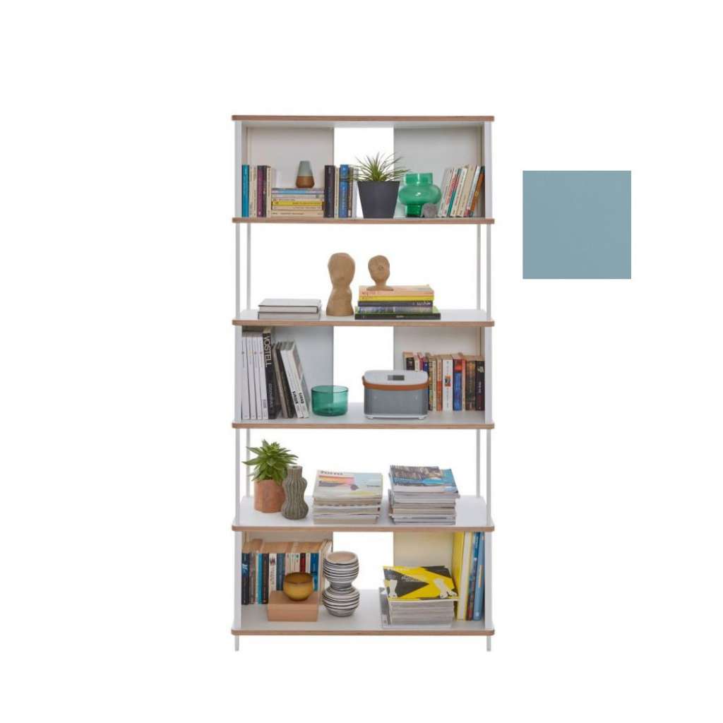 Müller Möbelwerkstätten - PAL Regal - 4 Erweiterungselemente - Silbertannenblau - 90 cm - indoor