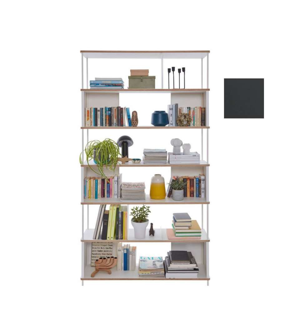 Müller Möbelwerkstätten - PAL Regal - 5 Erweiterungselemente - Graphitschwarz - 120 cm - indoor