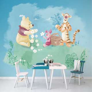 home24 Vlies Fototapete Winnie Pooh Picnic