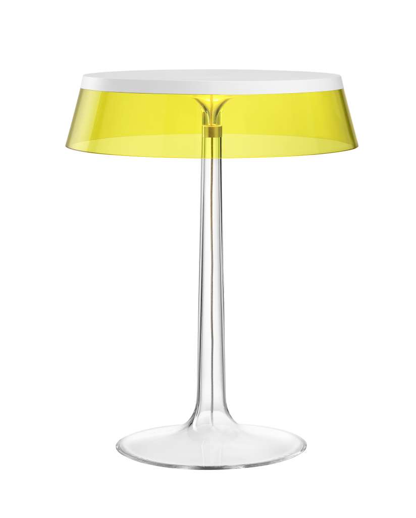 Flos - Bon Jour Tischleuchte - weiß - Krone gelb - indoor