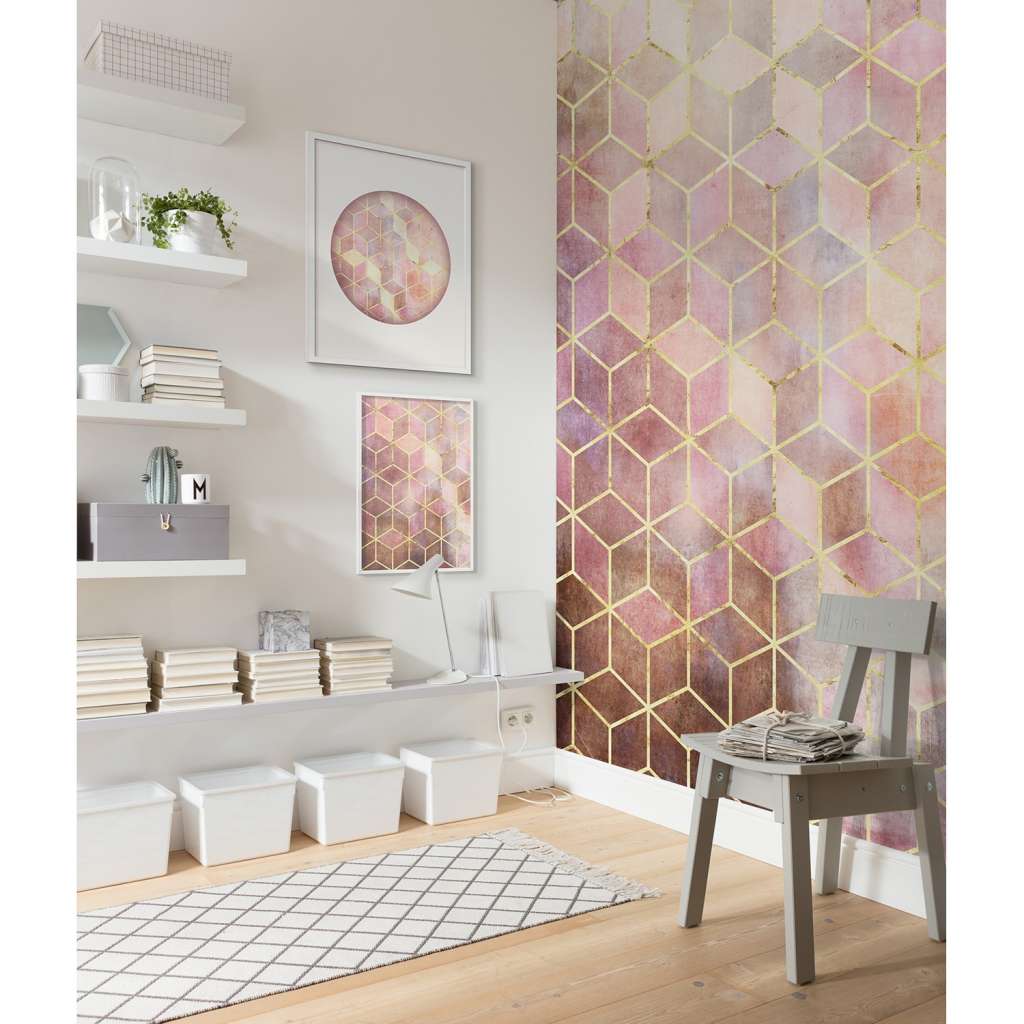 home24 Vlies Fototapete Mosaik Rosso