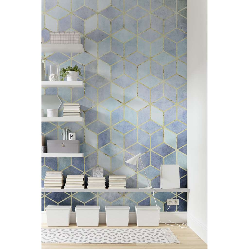 home24 Vlies Fototapete Mosaik Azzuro