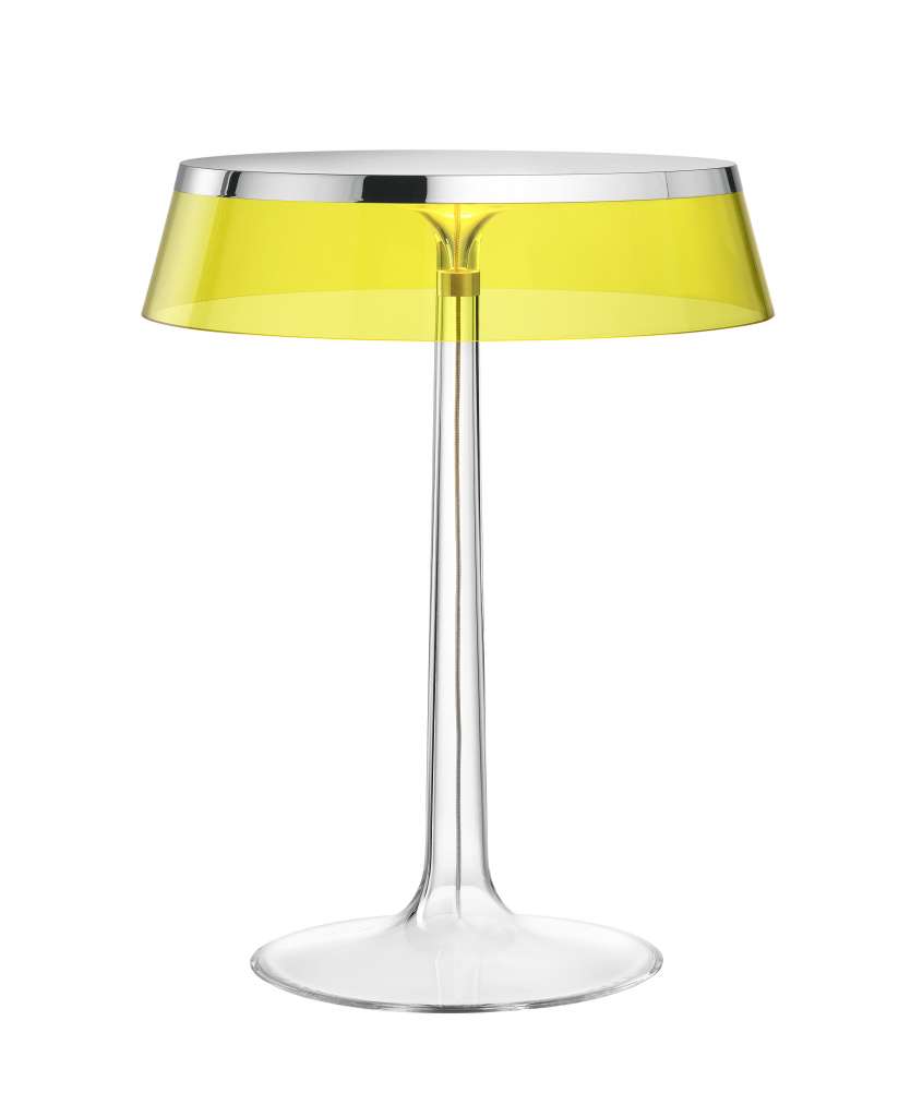 Flos - Bon Jour Tischleuchte - chrom - Krone gelb - indoor