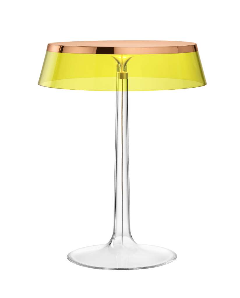 Flos - Bon Jour Tischleuchte - kupfer - Krone gelb - indoor