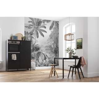 home24 Fototapete Lac Tropical Black & White