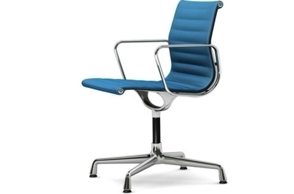 Vitra - Aluminium Chair - EA 103 - 84 blau moorbraun - indoor