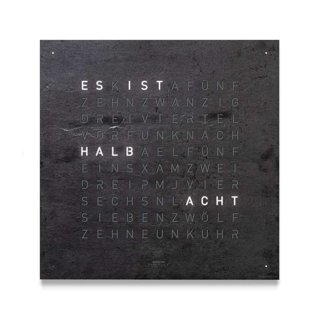 QLOCKTWO - Qlocktwo Creator's Edition in deutsch - metamorphite - indoor