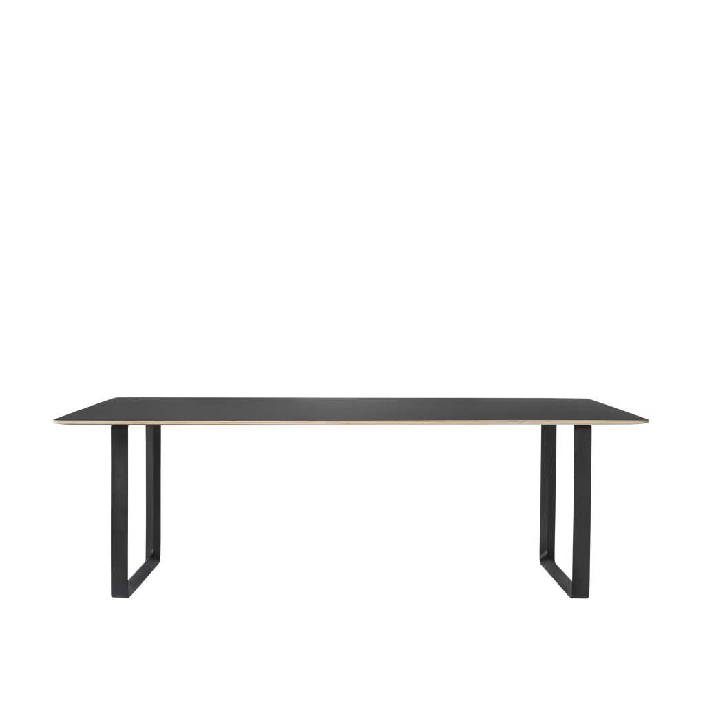 Muuto - 70/70 Tisch L - Platte schwarz, Gestell schwarz - indoor