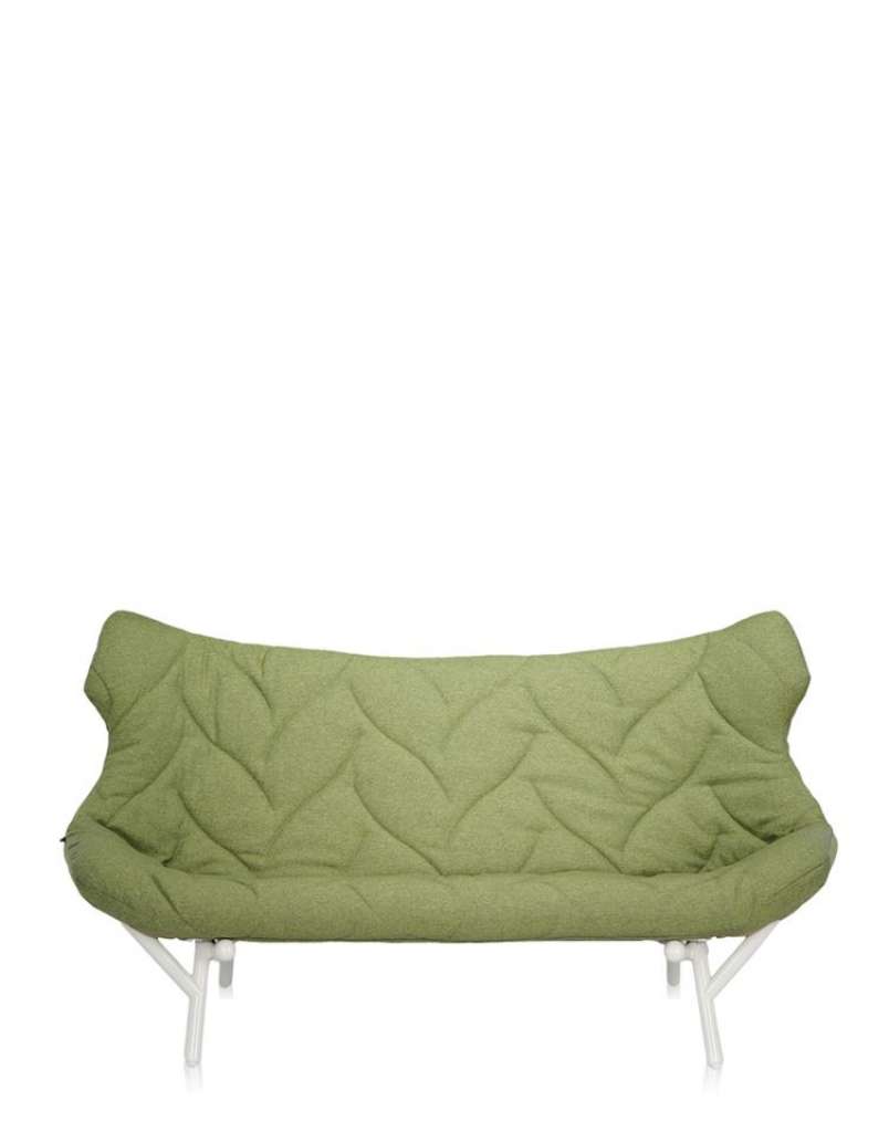Kartell - Foliage 2-Sitzer Gestell weiß - grün - indoor