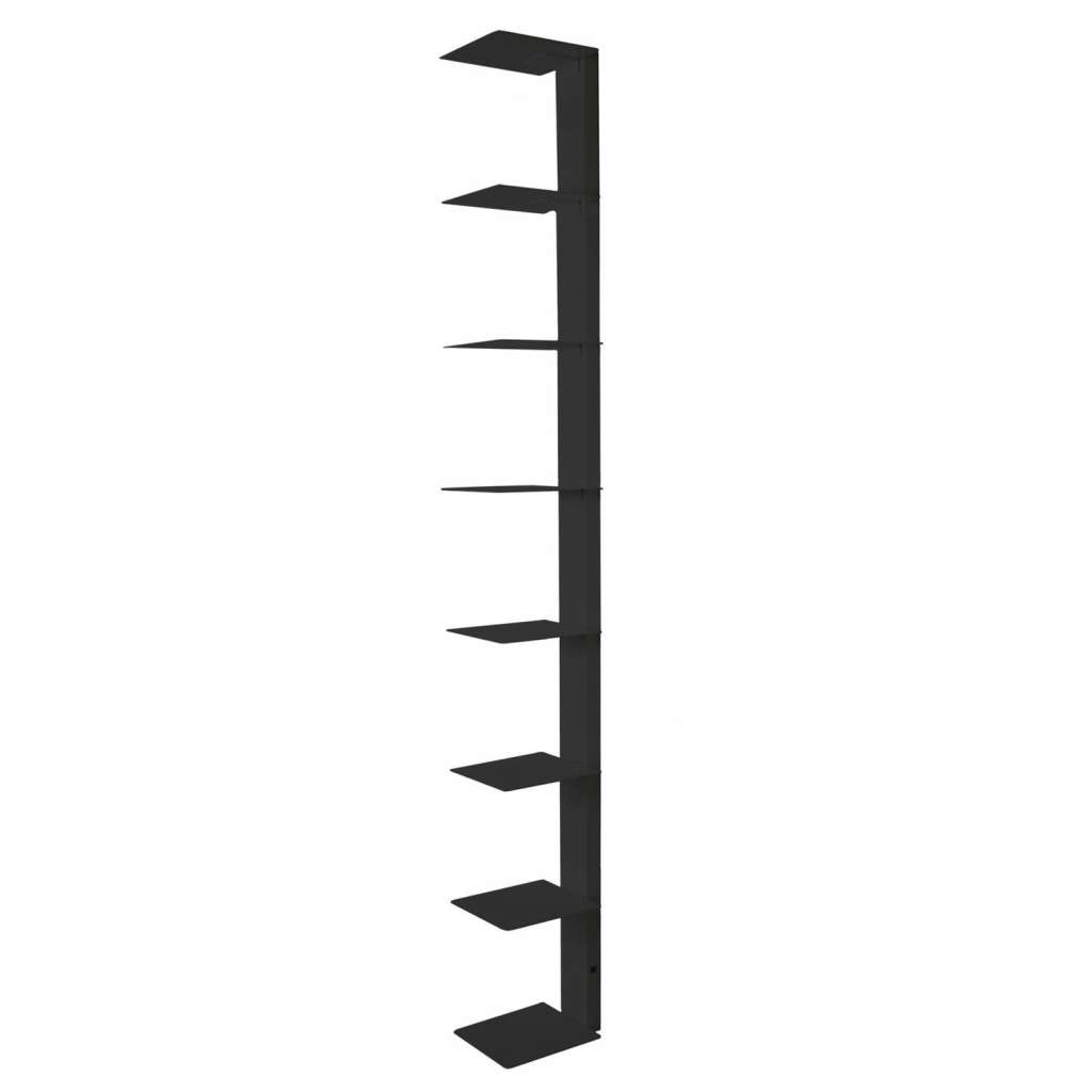 Radius - Booksbaum Magazin Wandregal - L - schwarz - indoor