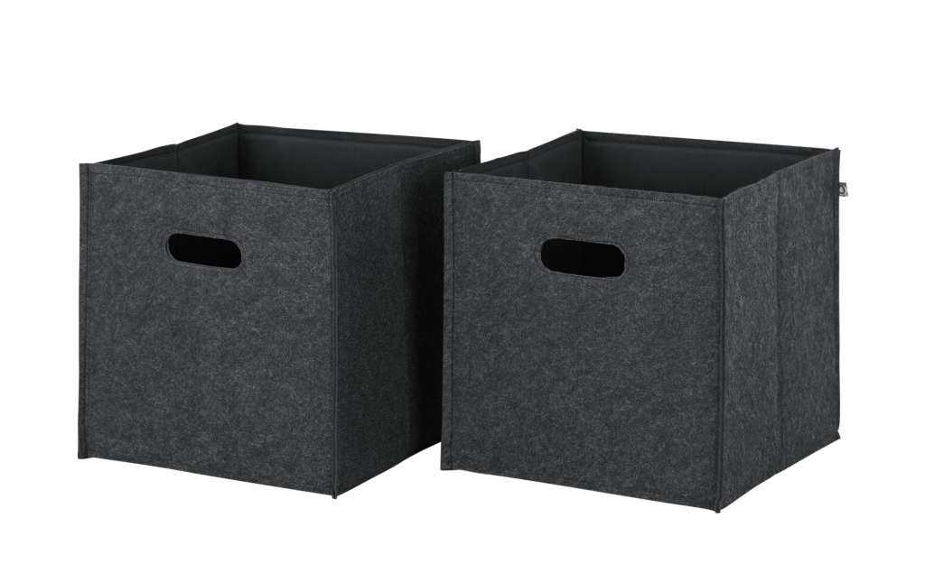 smart Aufbewahrungskorb, 2er-Set  Up2U ¦ grau ¦ Filz ¦ Maße (cm): B: 34 H: 34 T: 34 Regale > Regal-Aufbewahrungsboxen - Höffner