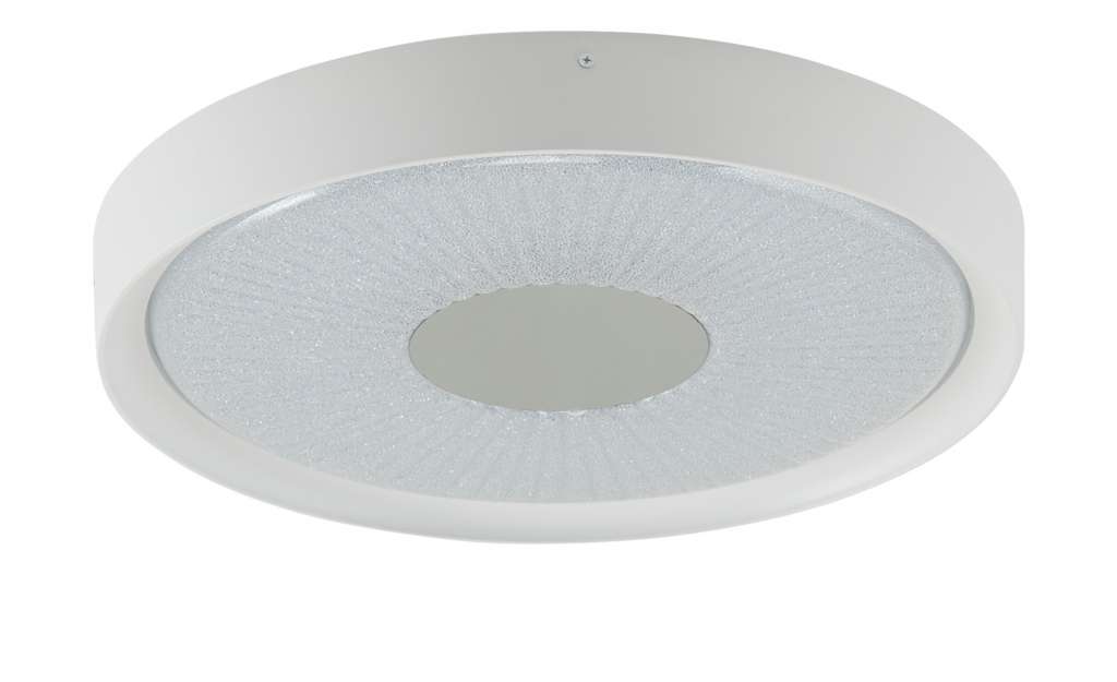 KHG LED-Deckenleuchte, Kristalloptik ¦ weiß ¦ Maße (cm): H: 6,5 Ø: 50 Lampen & Leuchten > Innenleuchten > Deckenleuchten - Höffner