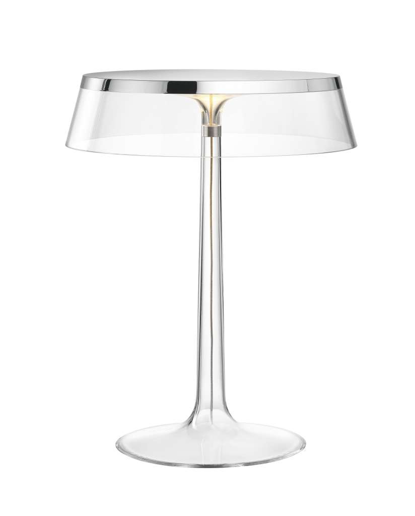 Flos - Bon Jour Tischleuchte - chrom - Krone transparent - indoor