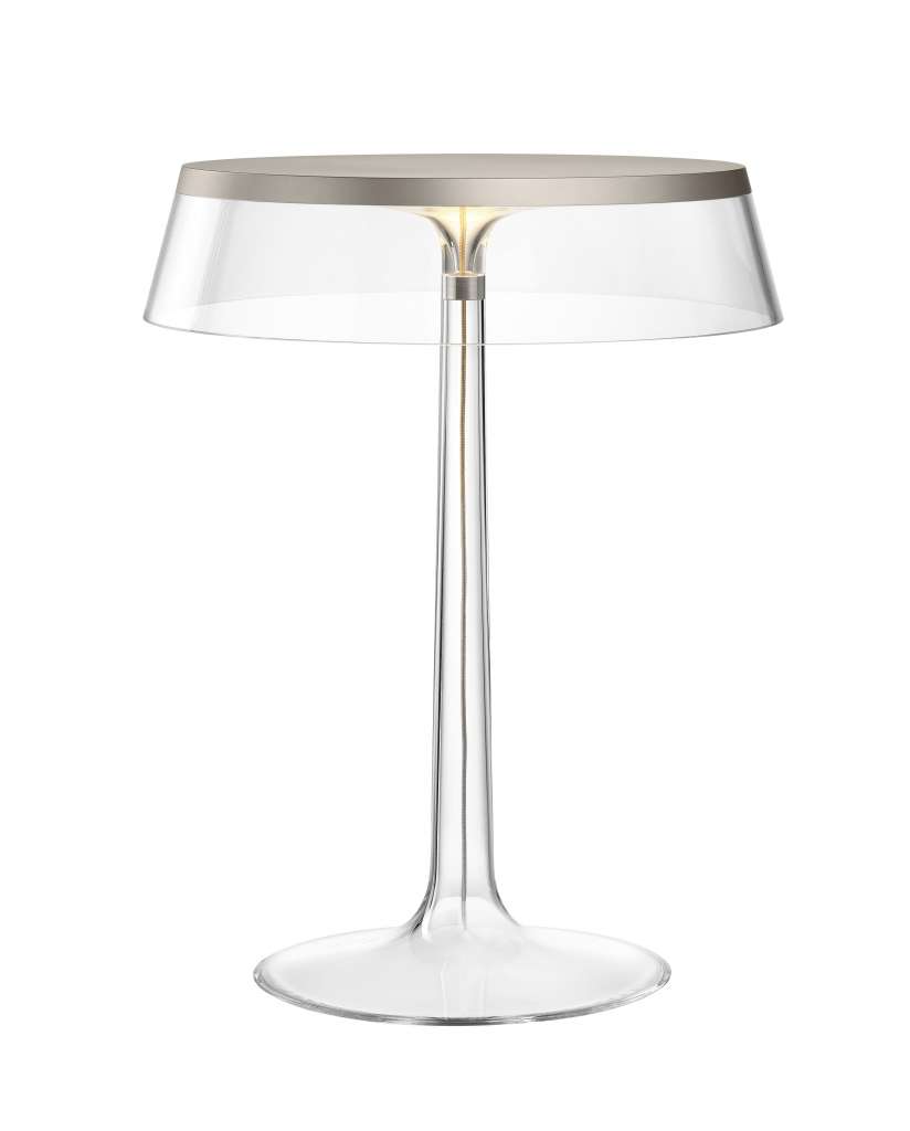 Flos - Bon Jour Tischleuchte - chrom matt - Krone transparent - indoor
