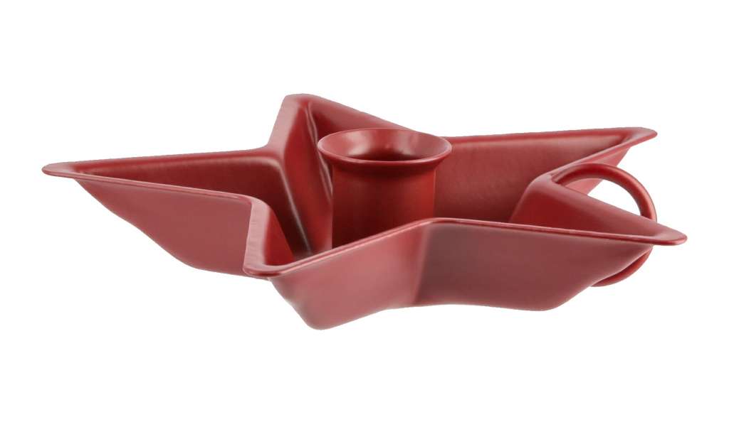 Kerzenhalter  Stern ¦ rot ¦ Metall ¦ Maße (cm): B: 14,5 H: 3 Dekoration > Kerzen & Lichter > Kerzenständer - Höffner