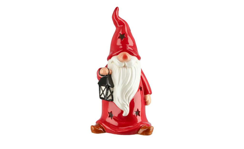 Teelichthalter  Weihnachtswichtel ¦ rot ¦ Dolomite ¦ Maße (cm): B: 14 H: 28 T: 12,5 Dekoration > Kerzen & Lichter > Kerzenständer - Höffner