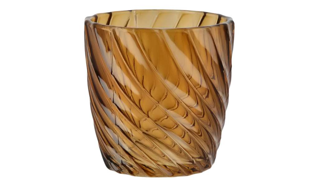 Windlicht ¦ orange ¦ Glas  ¦ Maße (cm): H: 7,5 Ø: 7 Dekoration > Laternen & Windlichter - Höffner