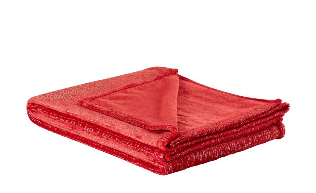 Flanelldecke  Lametta ¦ rot ¦ 100% Polyester    ¦ Maße (cm): B: 150 Heimtextilien > Kuscheldecken - Höffner