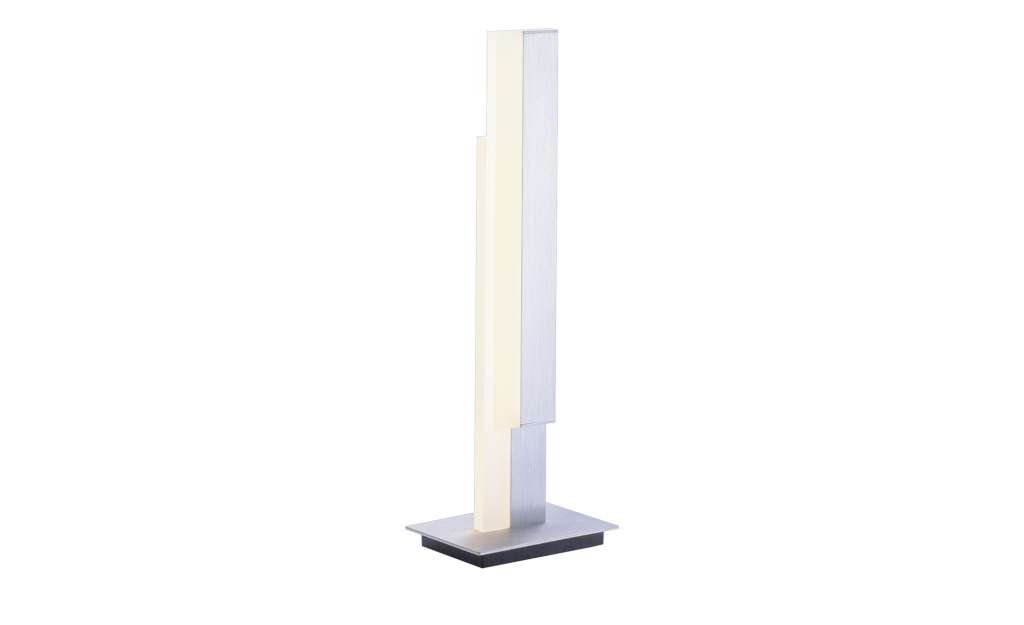 Q-Smart Home Lights Tischleuchte, 2-flammig, Aluminium ¦ silber ¦ Maße (cm): B: 12 H: 48 Lampen & Leuchten > Innenleuchten > Tischlampen - Höffner