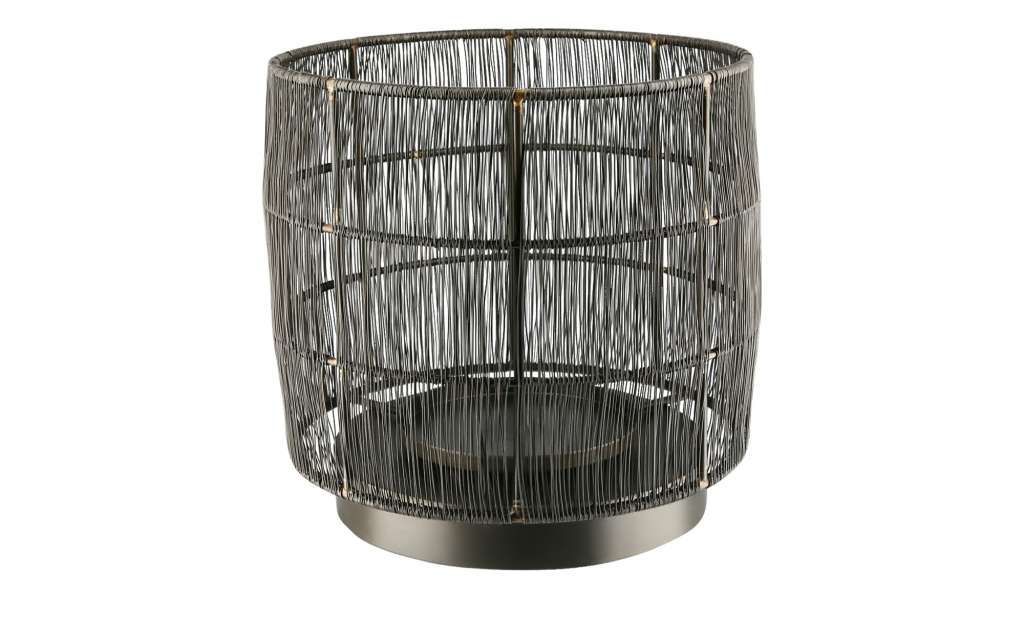 Windlicht ¦ schwarz ¦ Metall ¦ Maße (cm): H: 20 Ø: 20 Dekoration > Laternen & Windlichter - Höffner