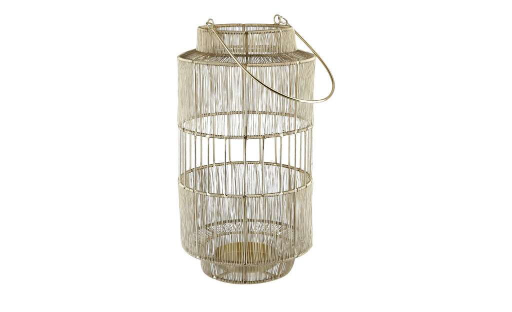 Laterne ¦ gold ¦ Stahl ¦ Maße (cm): H: 30 Ø: 16 Dekoration > Laternen & Windlichter - Höffner